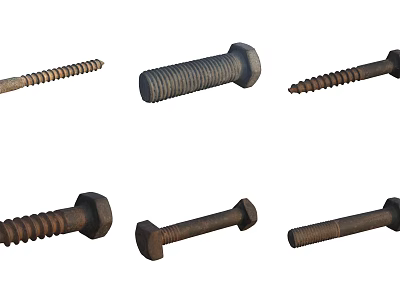 Hardware Tools Various Types Of Metal Screws For Industrial And Repair Applications 3d model
