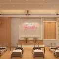 Yoga Studio Interior With Hammock Seats Mirrors Green Plants And Wooden Floor