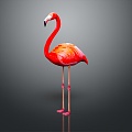 Modern Flamingo Cartoon Flamingo Anime Flamingo 3d model