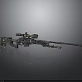 High Precision Sniper Rifle With Tactical Scope Long Barrel And Mechanical Design 3d model