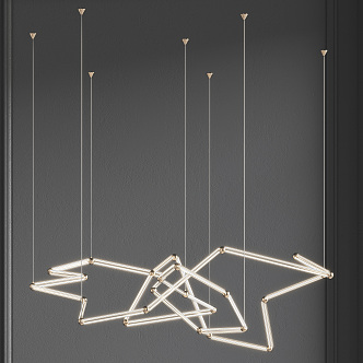 Modern chandelier 3d model