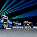 Southern Logistics Two Night Event Stage With Trucks And Lighting Setup