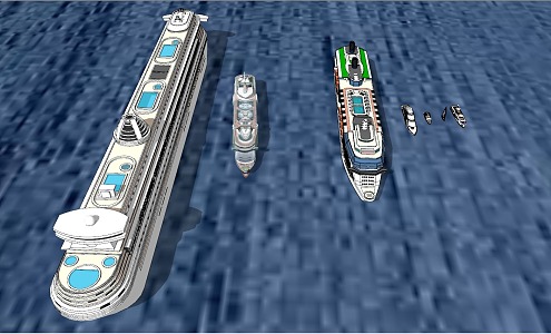 Modern Yacht Cruise Package 3d model