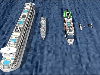 Modern Yacht Cruise Package 3d model