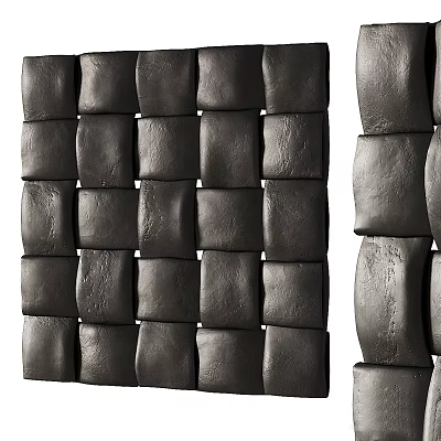 Dark Gray Woven Textured Three Dimensional Decorative Structure 3d model