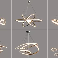 Modern Hanging Chandelier With Sleek Geometric Metal Frame And LED Lighting