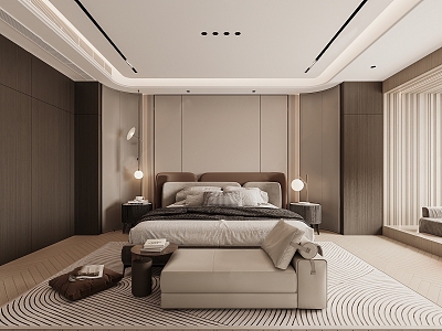 Modern bedroom master room 3d model