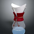 Modern Glass Coffee Brewing Equipment With Red Leather Strap And Transparent Design