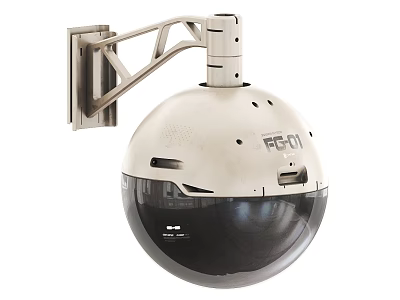 Projection Monitoring Security Dome Camera Wall Mounted High Definition Surveillance System 3d model