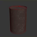 Rustic Brown Metal Barrel With Red Lid For Home Storage Needs