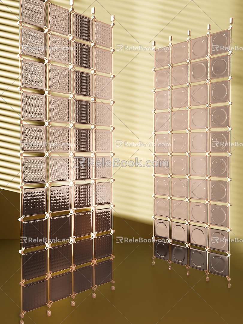 Glass Partition Screen 3d model