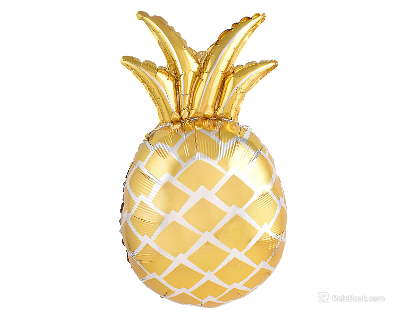 Golden Pineapple Shaped Foil Balloon For Daily Life Party Decoration 3d model 