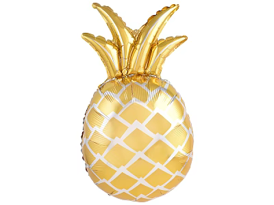 Golden Pineapple Shaped Foil Balloon For Daily Life Party Decoration 3d model