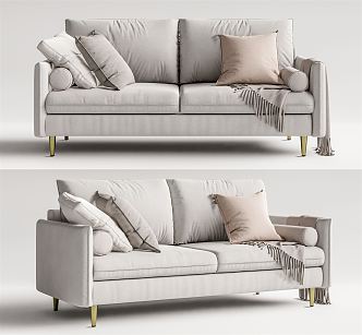 Modern double sofa 3d model