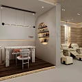 Modern Beauty Hair Salon Interior With Styling Chairs Mirrors And Decorative Plants