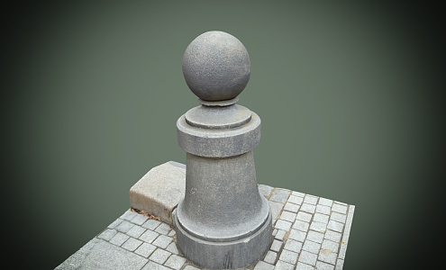 Modern stone pier 3d model