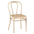 Modern Leisure Chairs With Black And Light Wood Curved Backrest And Wicker Seat
