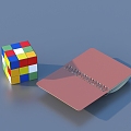 Rubik's Cube Notebook Toy 3d model