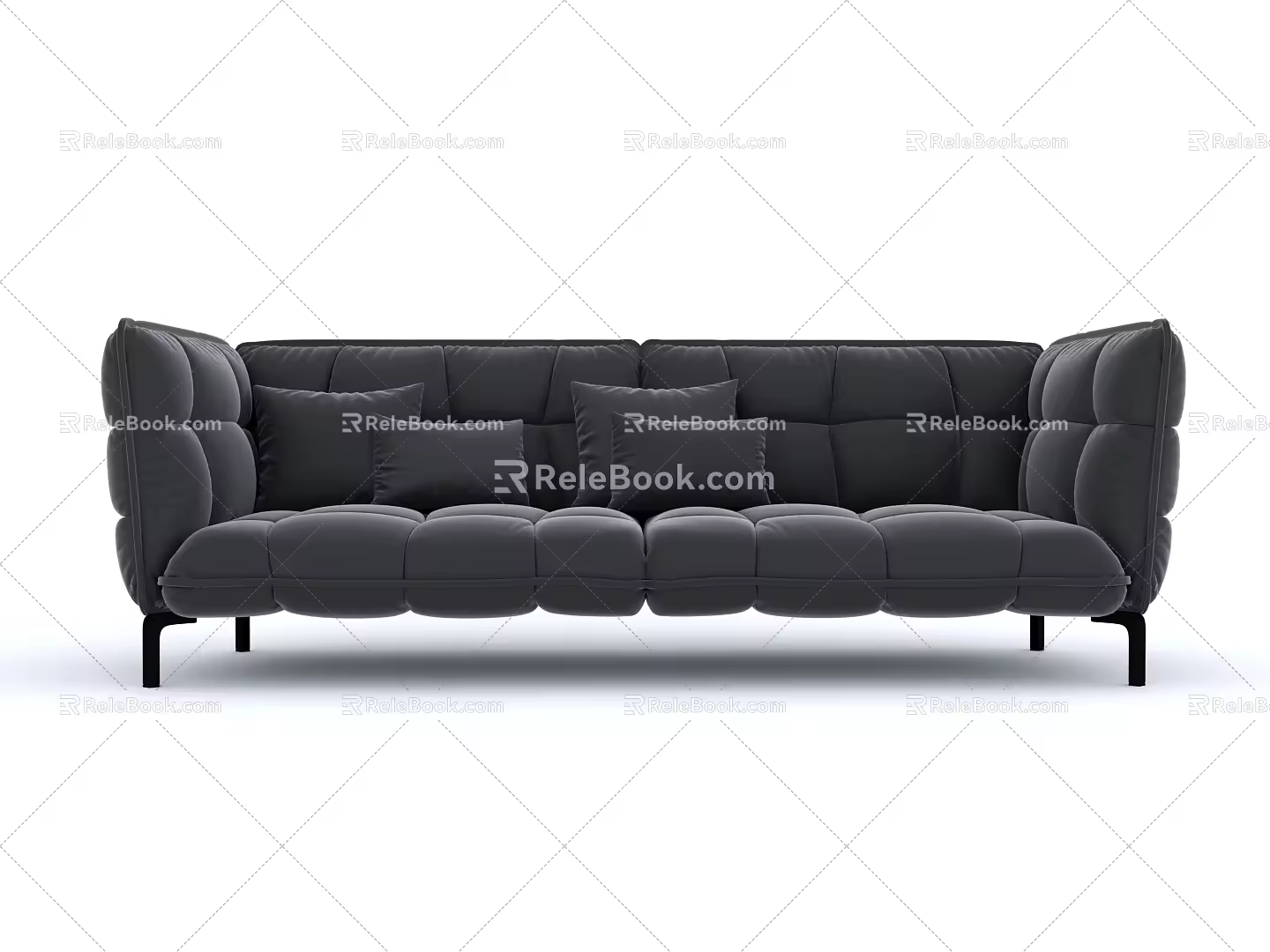 modern double sofa 3d model