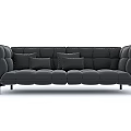 modern double sofa 3d model