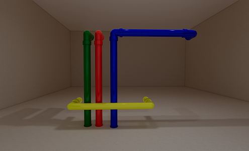 modern water pipe 3d model