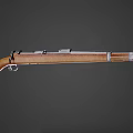 Vintage Bolt Action Rifle With Wooden Stock And Metal Barrel Classic Firearm Design