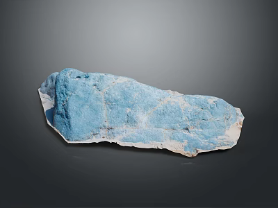 Natural Wood and Stone Materials Showcasing Blue Stone with Raw Textural Details 3d model