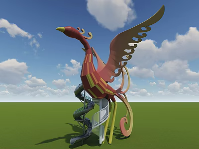 Modern amusement equipment Phoenix shape amusement equipment 3d model