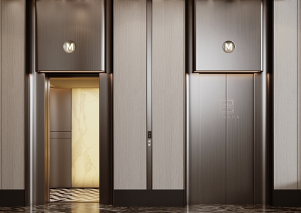 Elevator Hall Elevator Car Elevator Hall 3d model