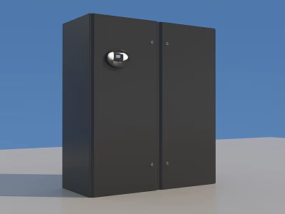 Black Air Conditioner Fan Cabinet Style With Modern Design And Silver Knob 3d model