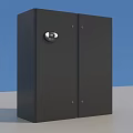 Black Air Conditioner Fan Cabinet Style With Modern Design And Silver Knob