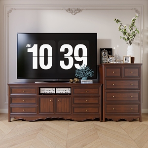 American TV cabinet 3d model