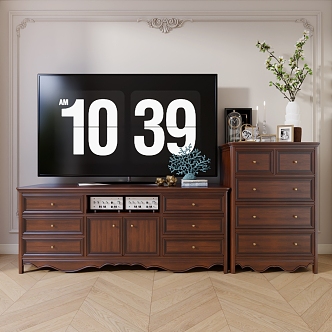 American TV cabinet 3d model