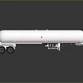 Industrial Silver Tanker Trailer For Liquid Transport With Heavy Duty Wheels