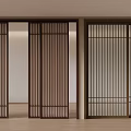 New Chinese-style sliding door Japanese-style sliding door 3d model