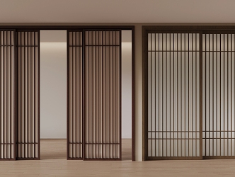 New Chinese-style sliding door Japanese-style sliding door 3d model