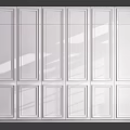 White Paneled Wardrobe Interior Design With Modern Bedroom Storage Solutions 3d model