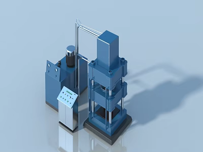Modern Blue Pet Cabinet With Smart Control Panel And Sturdy Storage Design 3d model