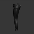 Black Leather Pants With Studded Belt And Buckle Stylish Fitted Design