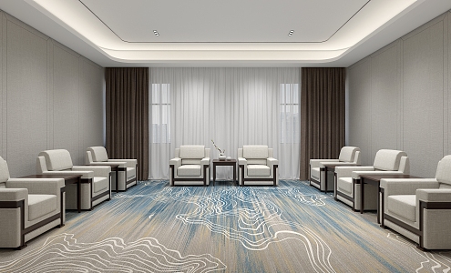 Modern Reception Room 3d model