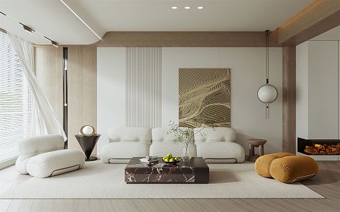 modern living room 3d model