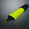 Yellow Black Glowing Highlighter Pen For Smooth Writing In Office And School