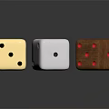 Modern Home Furniture Decorated With Colorful Dice Ornaments For Interior Design