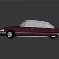 Vintage Dark Red Sedan With White Roof And Sleek Classic Design