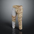 Modern Camouflage Cargo Trousers Design With Multiple Pockets And Utility Waistband
