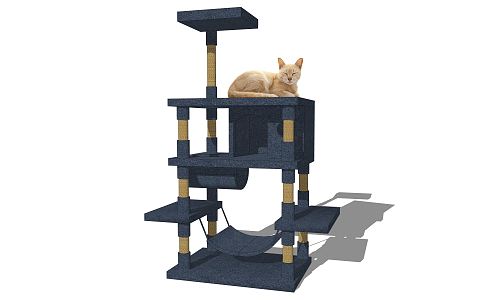 Modern cat climbing frame 3d model