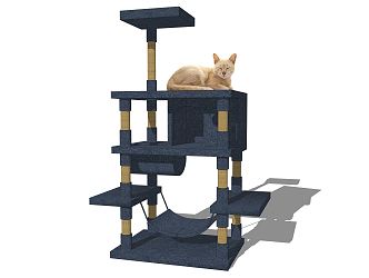 Modern cat climbing frame 3d model