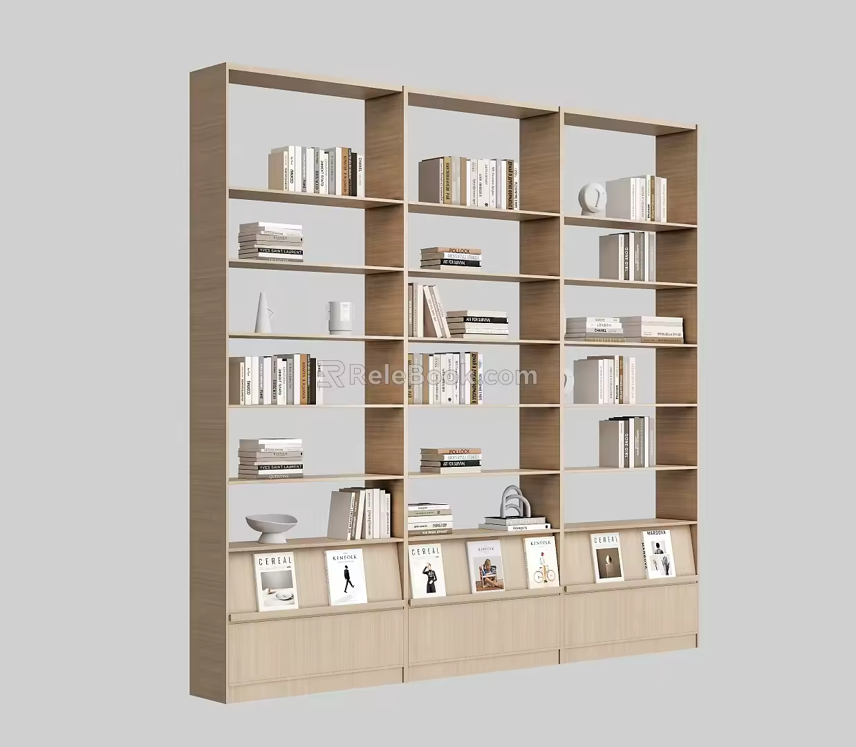 Modern Bookcase Bookshelf 3d model