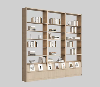 Modern Bookcase Bookshelf 3d model