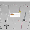 Heavy Duty Industrial Wind Turbines With Rotor Blades Steel Towers And Energy Generators